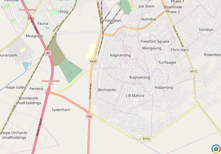 Map location of Blomanda